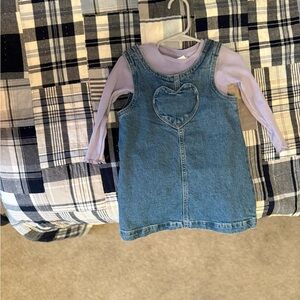 GAP Denim Dress with Lavender Accents